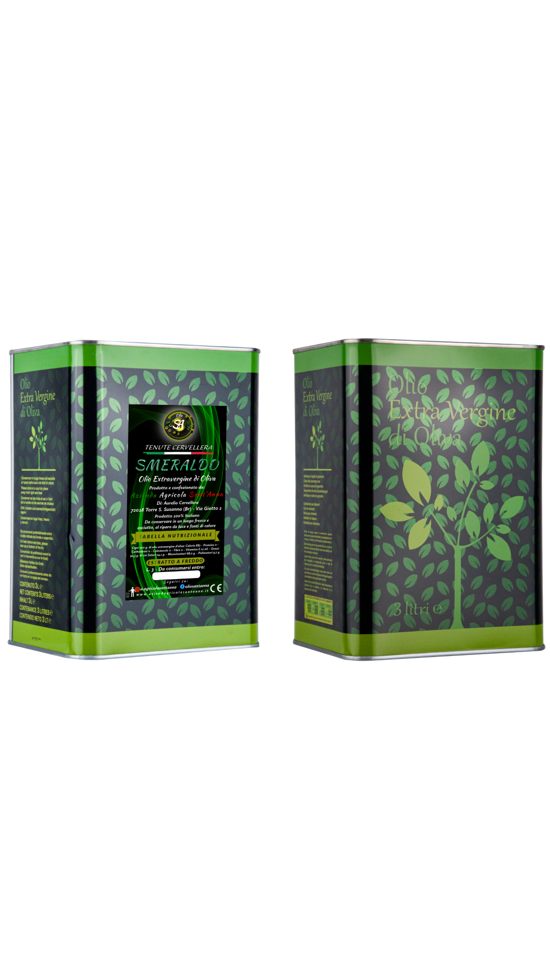 Olio Extravergine di Oliva - 2-4 Lattine da 3L.