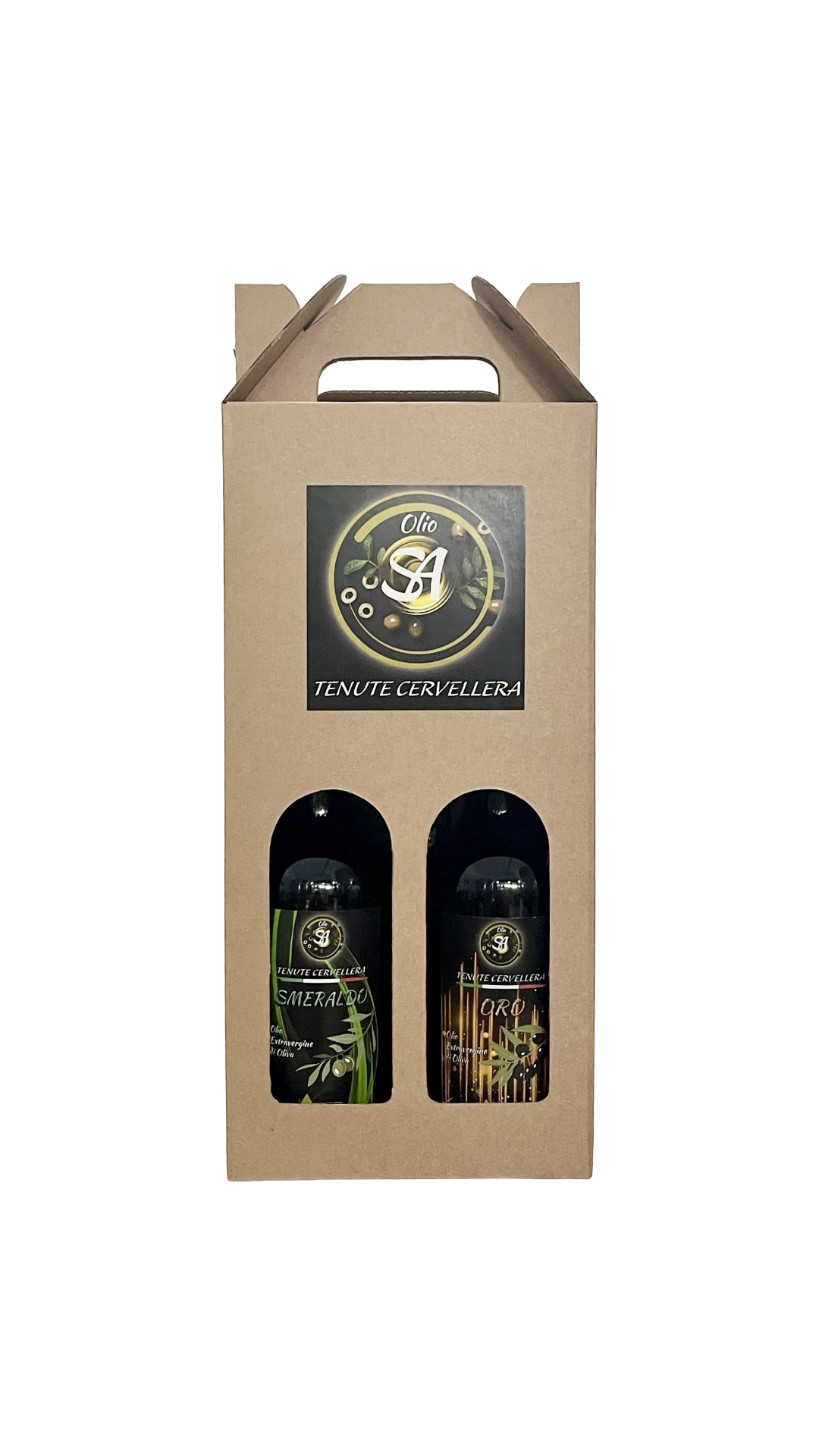 Confezione Regalo - Bottiglie Smeraldo & Oro