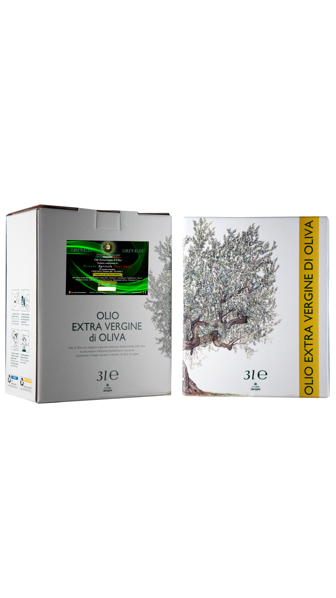 Olio Extravergine di Oliva - 2-4 Bag In Box da 3L.