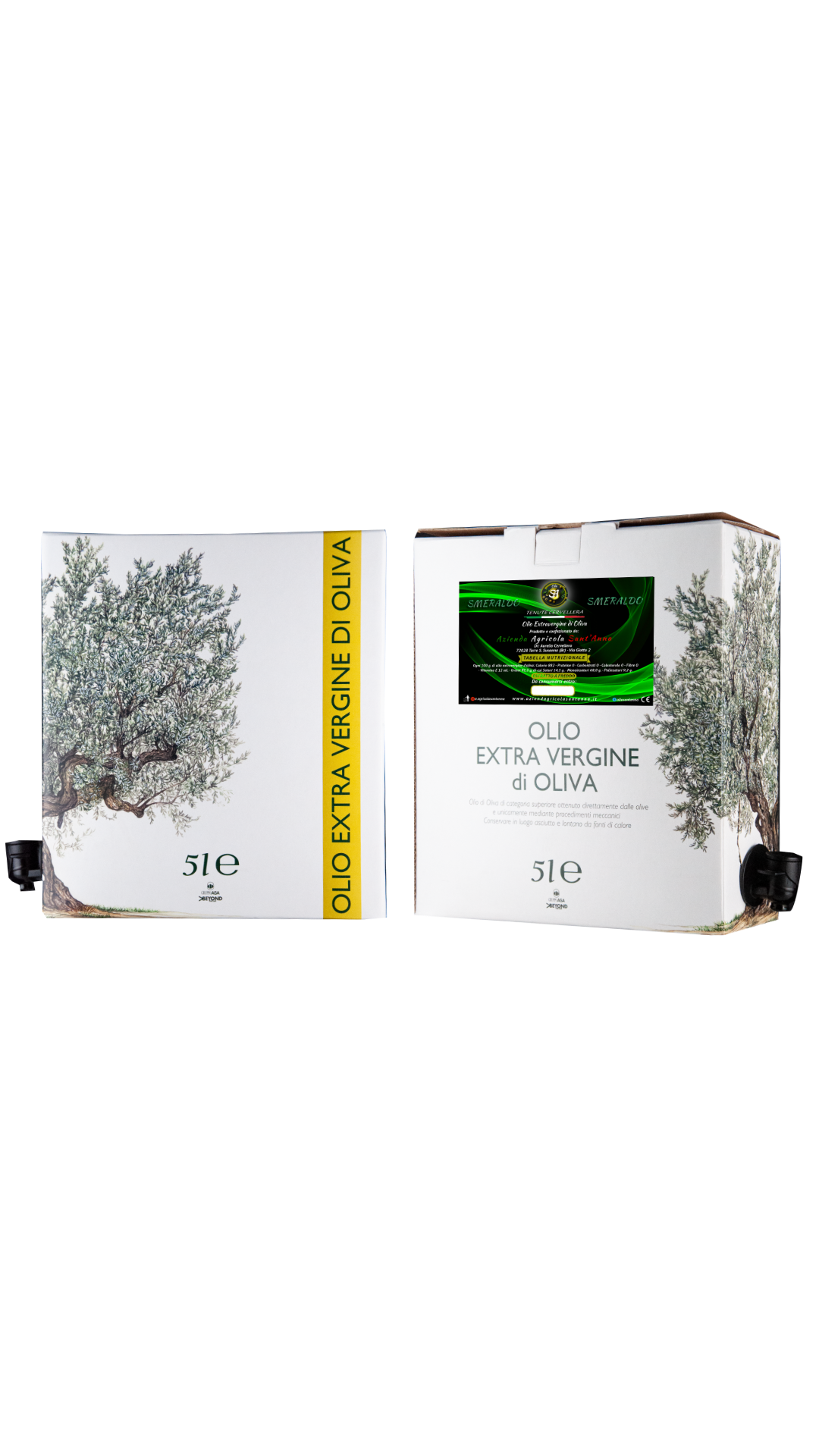 Olio Extravergine di Oliva - 2-4 Bag In Box da 5L.