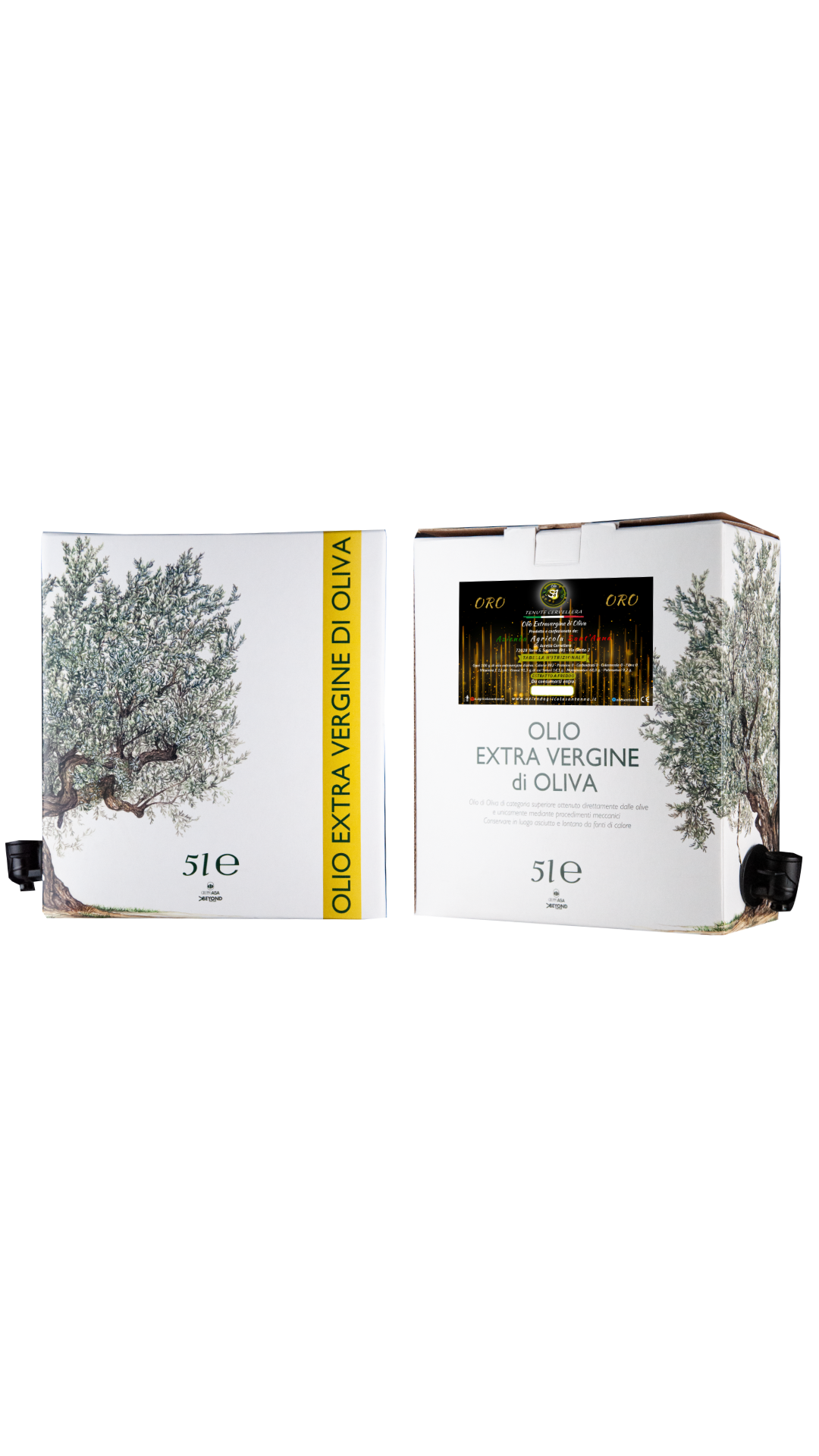 Olio Extravergine di Oliva - 2-4 Bag In Box da 5L.