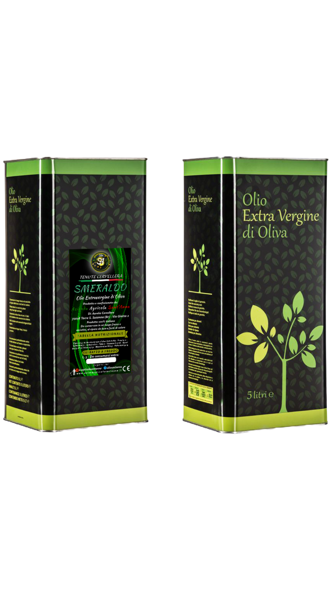 Olio Extravergine di Oliva - Lattine da 5L.